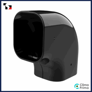 Platte bocht Tecnosystemi Excellens zwart 72