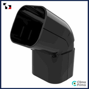 Verstelbare buitenbocht 90°-135°Tecnosystemi Excellens zwart 72